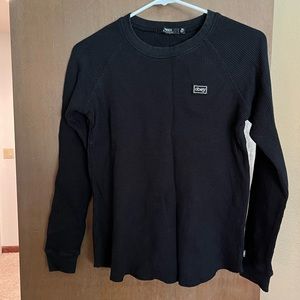 OBEY Black Waffle Knit Thermal